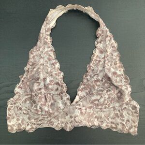 Free People Cheetah Lace Halter Bralette